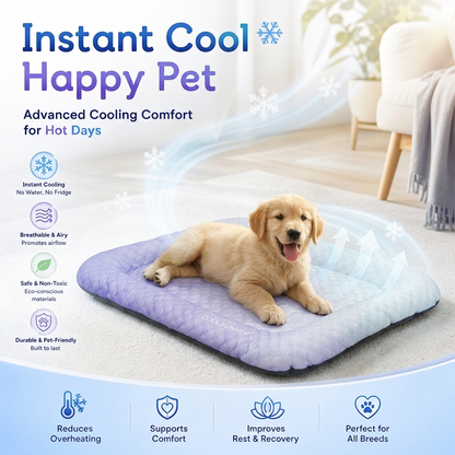 upsell❄️Pet Cooling Mat for Dogs & Cats 🐾  Naturally Cool Ice-Silk Pad • Breathable, Washable & Soft (Copy)