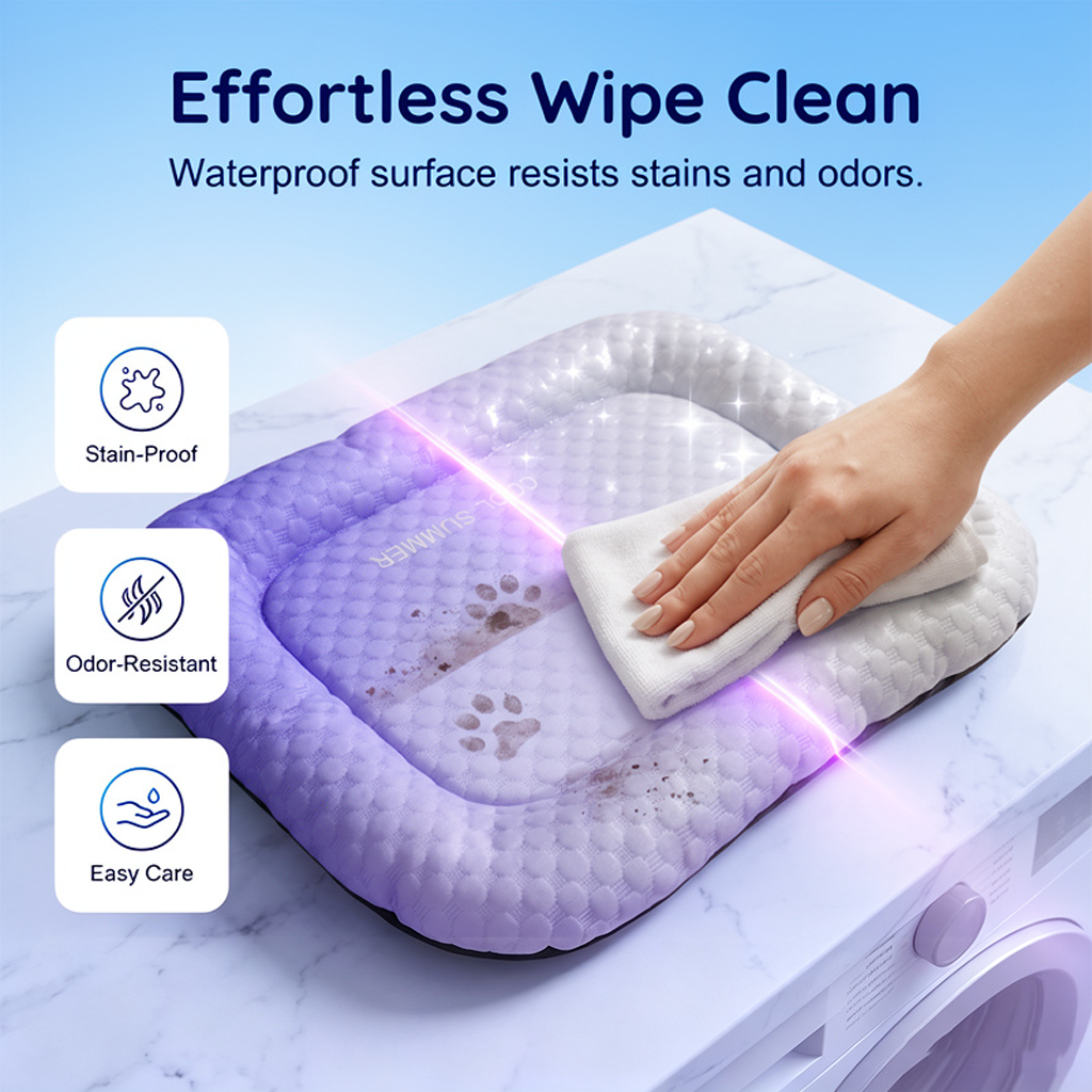 upsell❄️Pet Cooling Mat for Dogs & Cats 🐾  Naturally Cool Ice-Silk Pad • Breathable, Washable & Soft (Copy)