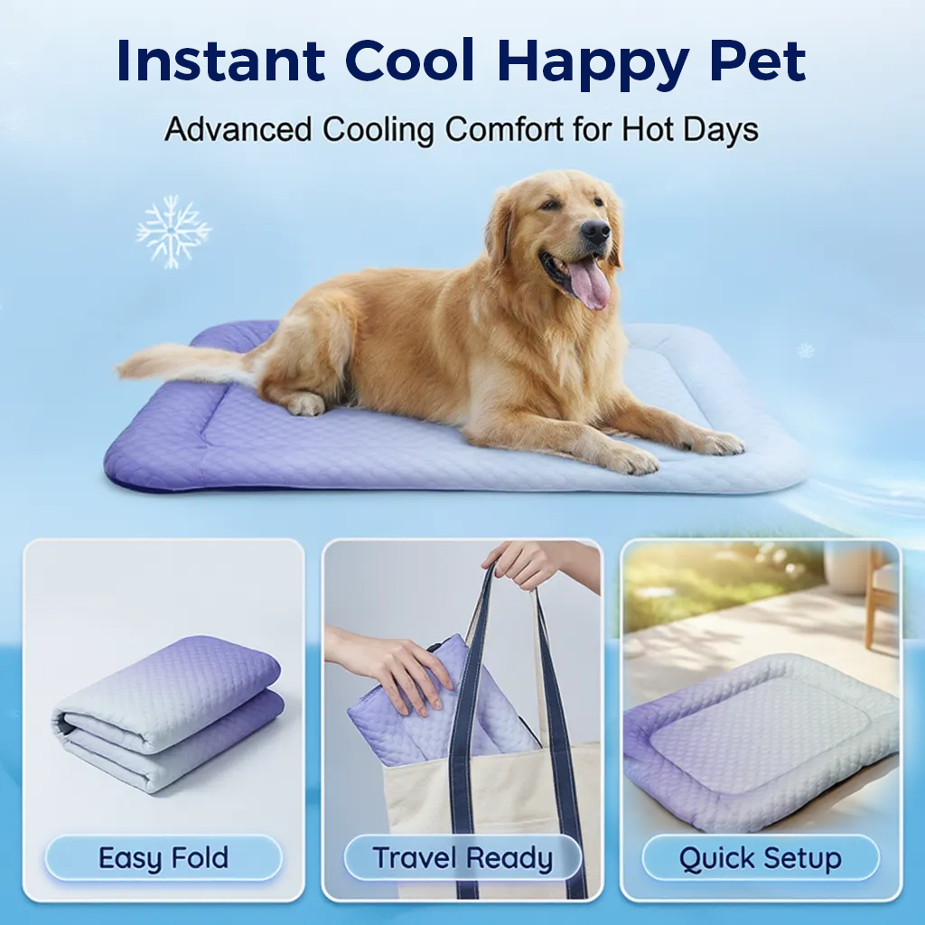 upsell❄️Pet Cooling Mat for Dogs & Cats 🐾  Naturally Cool Ice-Silk Pad • Breathable, Washable & Soft (Copy)