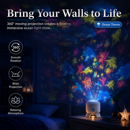 upsell🥳Doryma®2026 HOT SALE🥳💥🌈 50% OFF! Dynamic Rotating LED Light Projector – Calm & relaxation for your home. Gentle moving lights ease restless nights. Perfect for bedroom or living room. 🌙✨ (Copy)