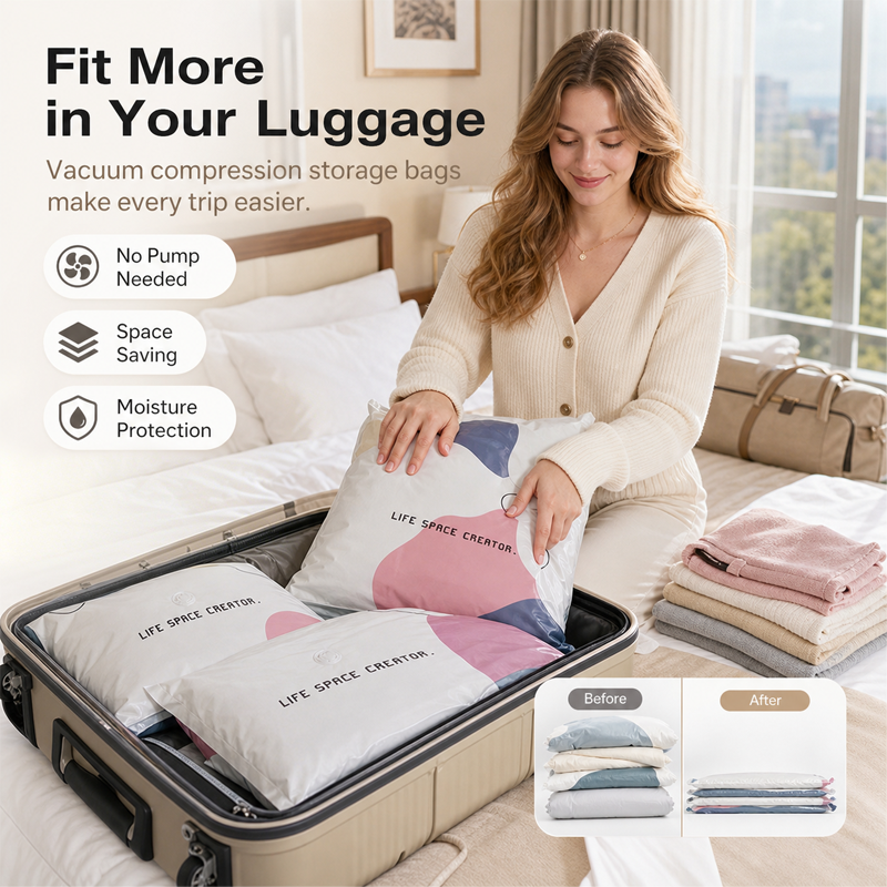 upsell🥳2026 HOT SALE🥳💞50K+ SOLD!Doryma® No‑Pump Vacuum Storage Bags – Press & seal, no pump needed. Saves 80% space, keeps clothes dry & dust‑free. Perfect for bulky bedding & off‑season gear. 🛏️🗄️ (Copy)