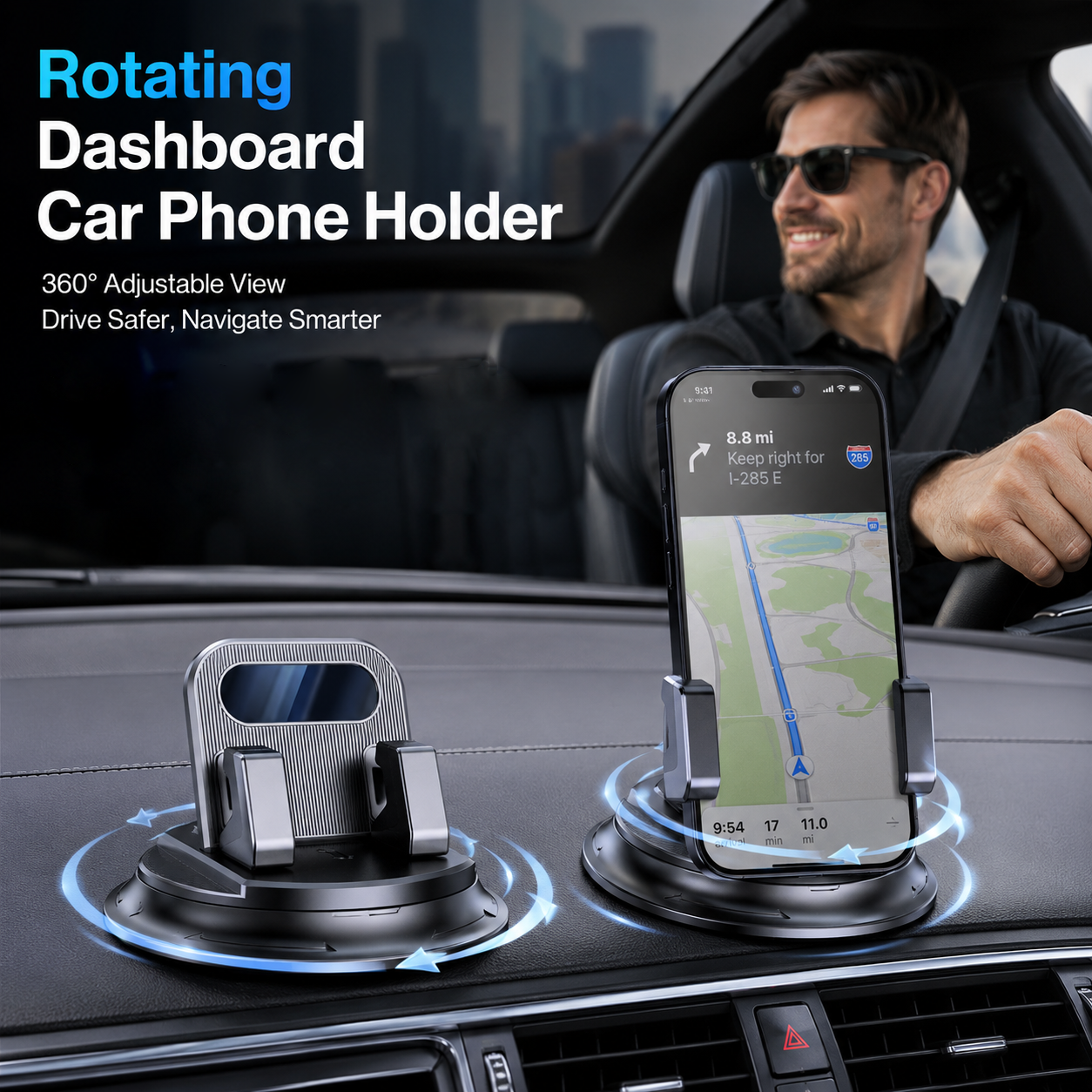 upsellDoryma® 🚗 40% OFF NOW!📱 Rotating Dashboard Car Phone Holder – 360° Adjustable & Anti-Slip – Hands-Free Phone Mount 🛡️ (Copy)