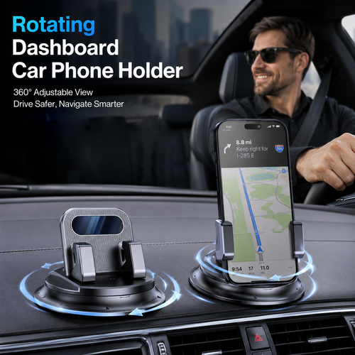 Doryma® 🚗 40% OFF NOW!📱 Rotating Dashboard Car Phone Holder – 360° Adjustable & Anti-Slip – Hands-Free Phone Mount 🛡️
