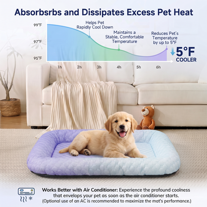 upsell❄️Pet Cooling Mat for Dogs & Cats 🐾  Naturally Cool Ice-Silk Pad • Breathable, Washable & Soft (Copy)