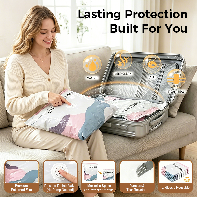 upsell🥳2026 HOT SALE🥳💞50K+ SOLD!Doryma® No‑Pump Vacuum Storage Bags – Press & seal, no pump needed. Saves 80% space, keeps clothes dry & dust‑free. Perfect for bulky bedding & off‑season gear. 🛏️🗄️ (Copy)