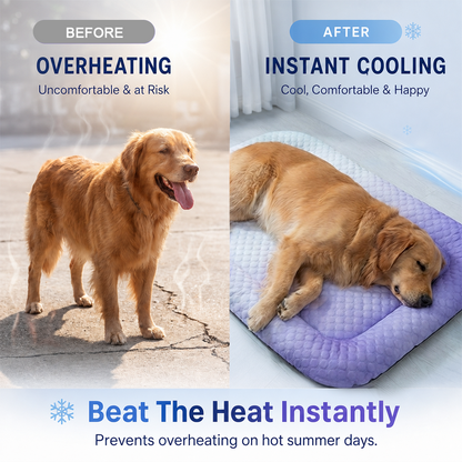upsell❄️Pet Cooling Mat for Dogs & Cats 🐾  Naturally Cool Ice-Silk Pad • Breathable, Washable & Soft (Copy)