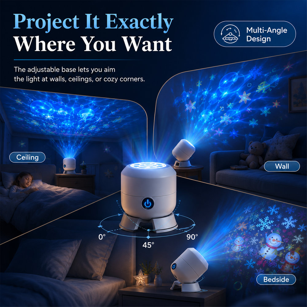 upsell🥳Doryma®2026 HOT SALE🥳💥🌈 50% OFF! Dynamic Rotating LED Light Projector – Calm & relaxation for your home. Gentle moving lights ease restless nights. Perfect for bedroom or living room. 🌙✨ (Copy)