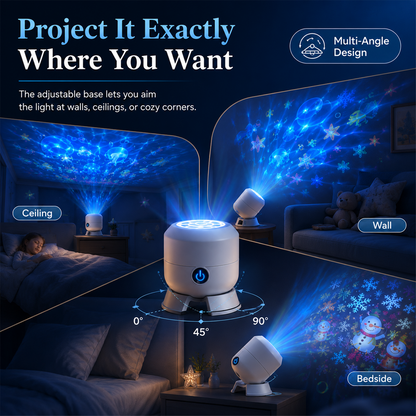 upsell🥳Doryma®2026 HOT SALE🥳💥🌈 50% OFF! Dynamic Rotating LED Light Projector – Calm & relaxation for your home. Gentle moving lights ease restless nights. Perfect for bedroom or living room. 🌙✨ (Copy)