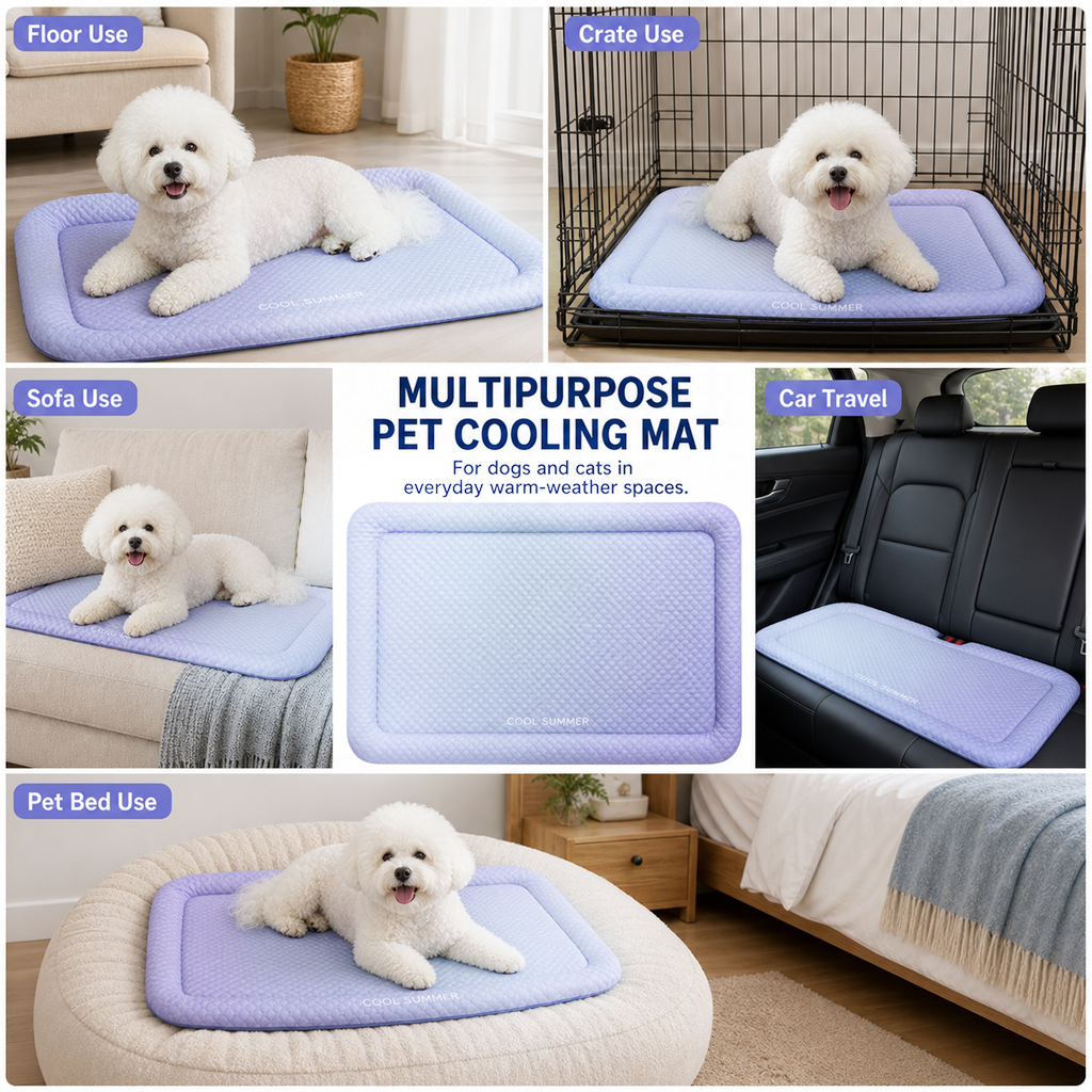 upsell❄️Pet Cooling Mat for Dogs & Cats 🐾  Naturally Cool Ice-Silk Pad • Breathable, Washable & Soft (Copy)