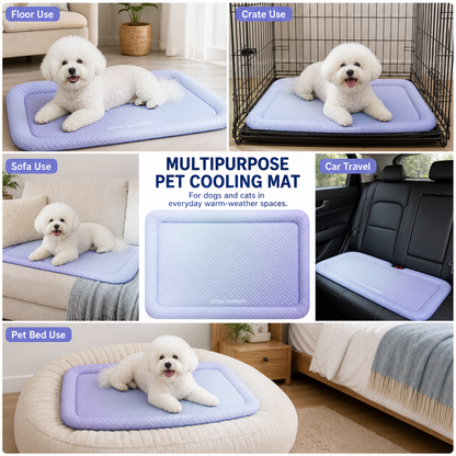upsell❄️Pet Cooling Mat for Dogs & Cats 🐾  Naturally Cool Ice-Silk Pad • Breathable, Washable & Soft (Copy)