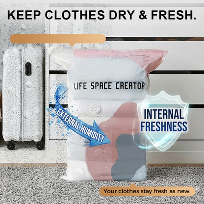 upsell🥳2026 HOT SALE🥳💞50K+ SOLD!Doryma® No‑Pump Vacuum Storage Bags – Press & seal, no pump needed. Saves 80% space, keeps clothes dry & dust‑free. Perfect for bulky bedding & off‑season gear. 🛏️🗄️ (Copy)