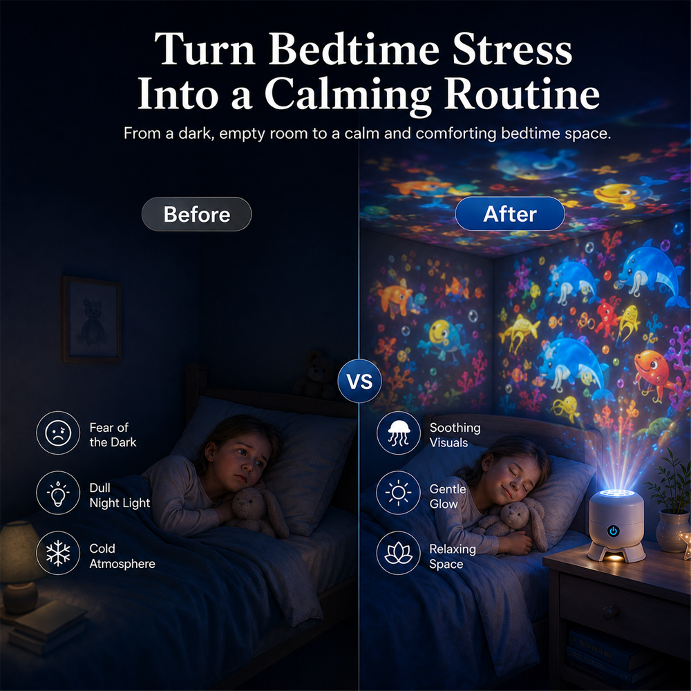 upsell🥳Doryma®2026 HOT SALE🥳💥🌈 50% OFF! Dynamic Rotating LED Light Projector – Calm & relaxation for your home. Gentle moving lights ease restless nights. Perfect for bedroom or living room. 🌙✨ (Copy)