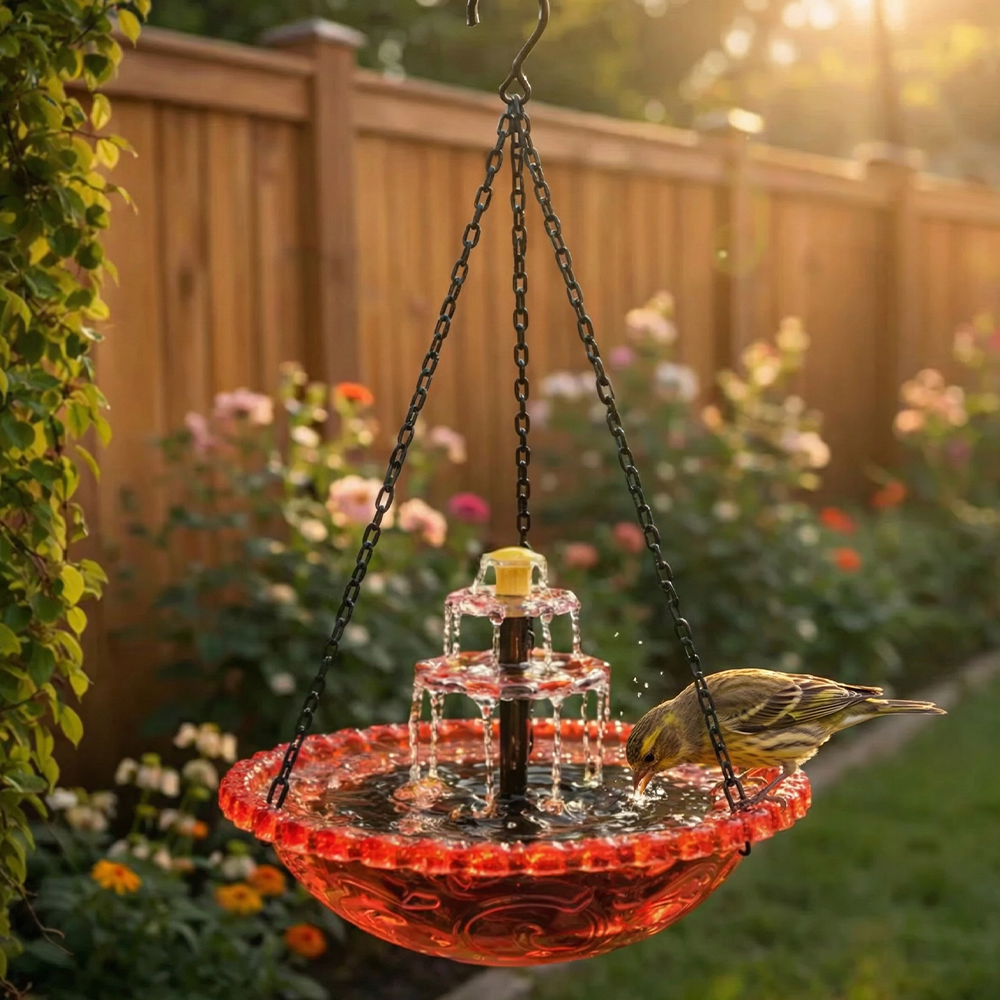 🔥Hot sale🔥2026 Spring Sale 40% Off--🐦Doryma®Solar Cascade Hanging Bird Bath Fountain