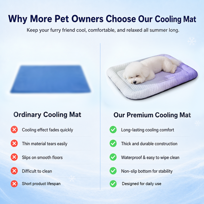 upsell❄️Pet Cooling Mat for Dogs & Cats 🐾  Naturally Cool Ice-Silk Pad • Breathable, Washable & Soft (Copy)
