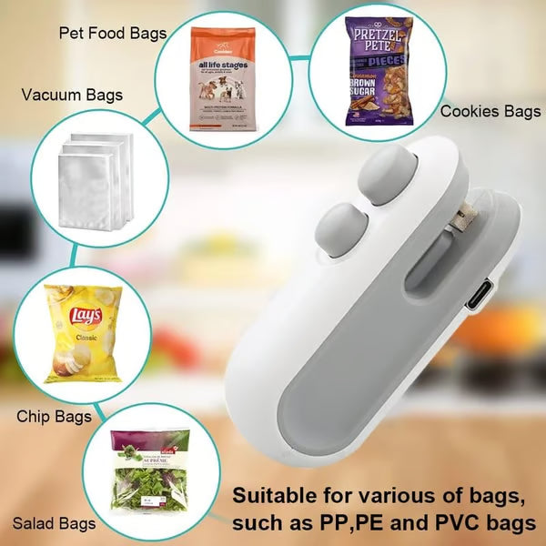 ⏳Mini Bag Sealer with Cutter and Magnet