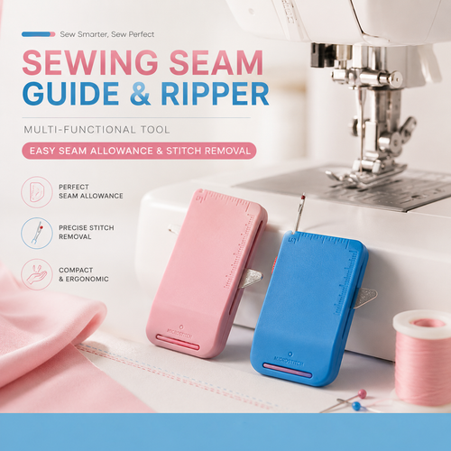 Doryma®🧵 Sewing Seam Guide & Ripper – Multi-functional Tool, Easy Seam Allowance & Stitch Removal ✂️🪡
