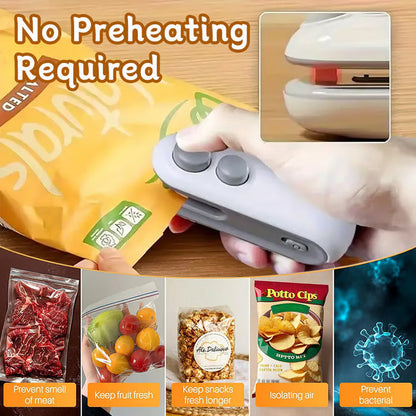 ⏳Mini Bag Sealer with Cutter and Magnet