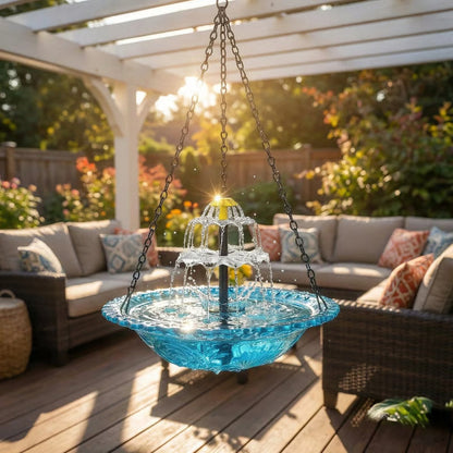 🔥Hot sale🔥2026 Spring Sale 40% Off--🐦Doryma®Solar Cascade Hanging Bird Bath Fountain