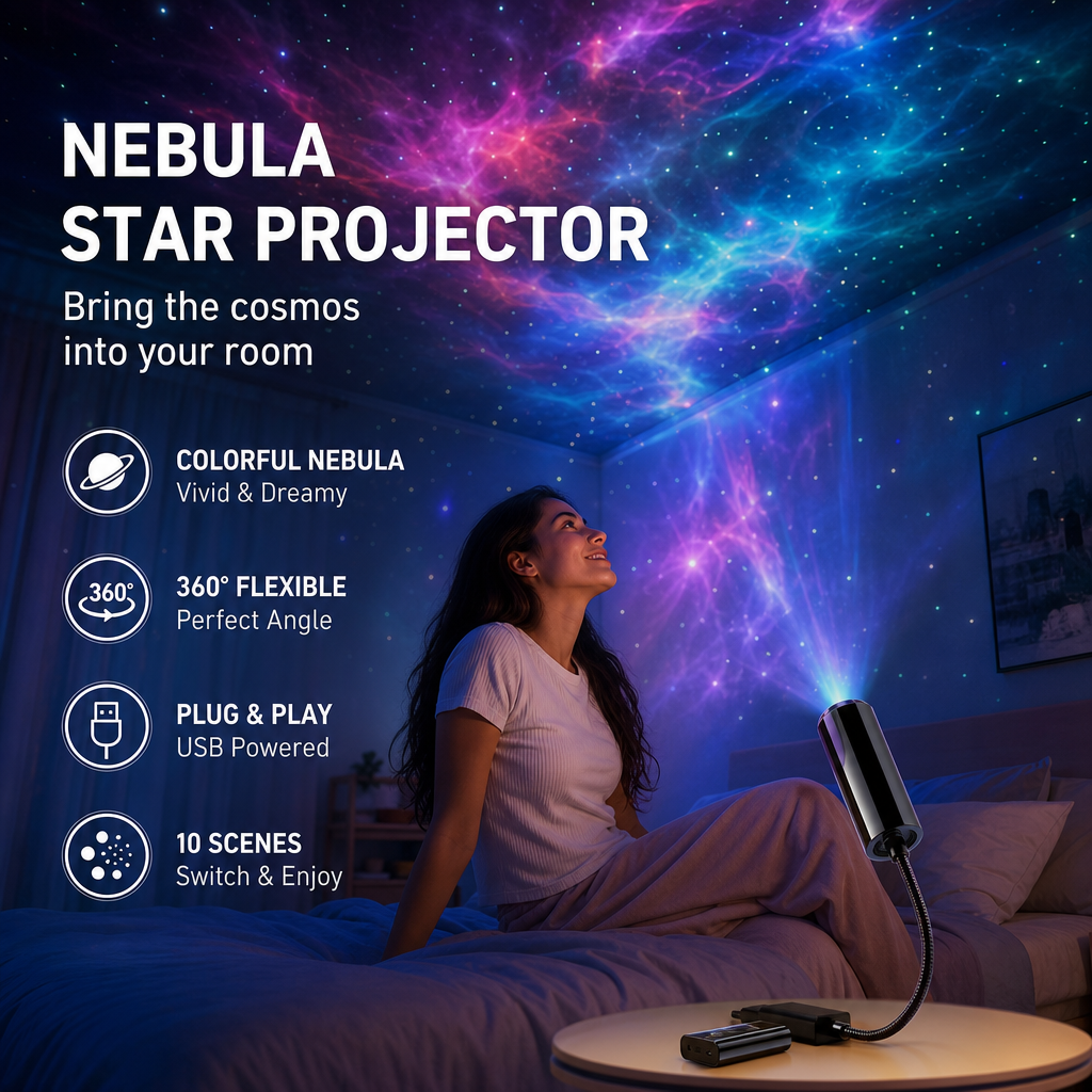upsell🥳2026 HOT SALE🥳💥🌈 50% OFF! Doryma® Smart Galaxy Ocean Projector – Stunning Sky Effects at Home (Copy)