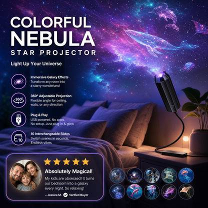 🥳2026 HOT SALE🥳💥🌈 50% OFF! Doryma® Smart Galaxy Ocean Projector – Stunning Sky Effects at Home