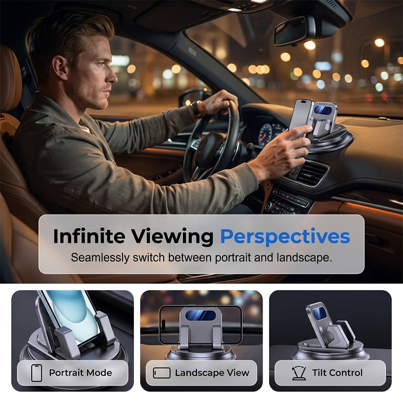 Doryma® 🚗 40% OFF NOW!📱 Rotating Dashboard Car Phone Holder – 360° Adjustable & Anti-Slip – Hands-Free Phone Mount 🛡️